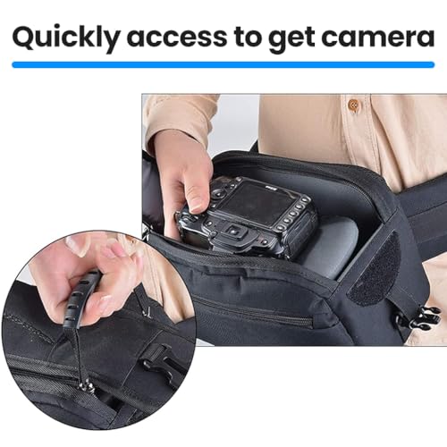 ZORBES® 3 in 1 Waist Camera Case DSLR SLR Bag Sling Shoulder Camera Bag Water Resistant Pack for Camera Carrying Case for Photographer Hiking Shooting Traveling Men Women ZORBES® 3 in 1 Waist Camera Case DSLR SLR Bag Sling Shoulder Camera Bag Water Resistant Pack for Camera Carrying Case for Photographer Hiking Shooting Traveling Men Women